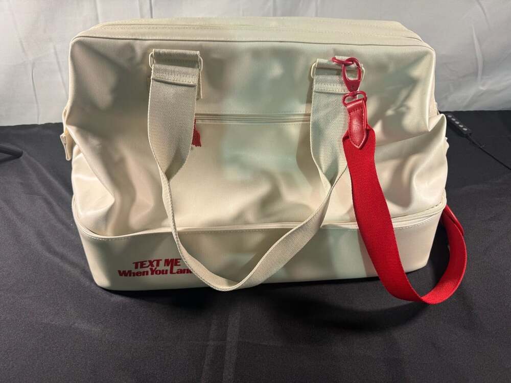 Beis Lonely Ghost Weekender duffle Bag Ghost White